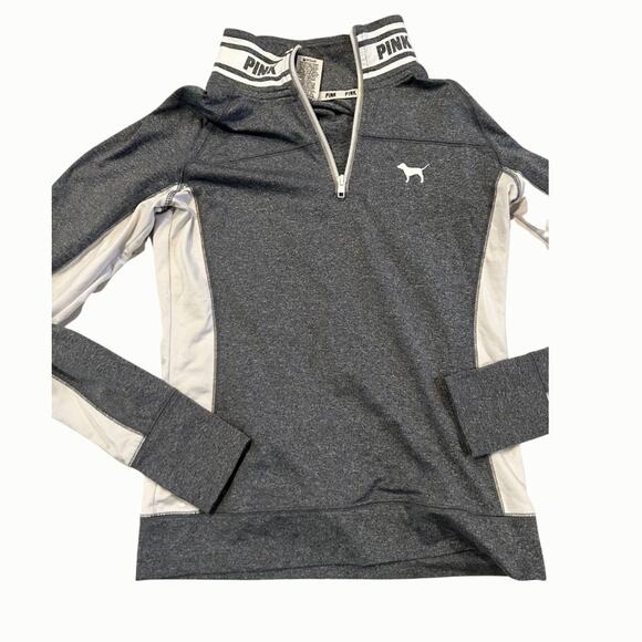 PINK Victoria Secret Size Small Long Sleeve Athletic 1/4 Zipper Pullover Y2K - Picture 1 of 5